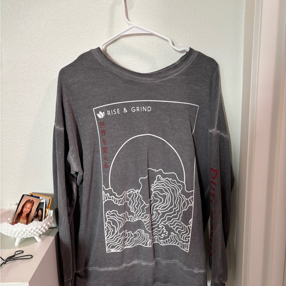 Dutch Bros Charcoal Long Sleeve with Graphic Design